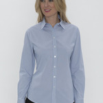 COAL HARBOUR® MINI STRIPE STRETCH WOVEN LADIES' SHIRT