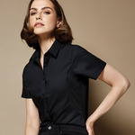 Kustom Kit Ladies Short Sleeve Tailored Poplin Shirt