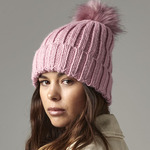 Beechfield Verbier Fur Pop Pom Beanie