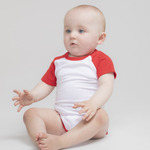 Larkwood Essential Short Sleeve Baby Baseball Bodysuit