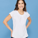 Henbury Ladies Pleat Front Short Sleeve Blouse