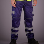 Yoko Hi-Vis Cargo Trousers with Knee Pad Pockets
