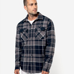 Kariban Sherpa Lined Checked Shirt Jacket