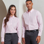 Premier Ladies Long Sleeve Striped Oxford Shirt