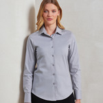 Premier Ladies Long Sleeve Stretch Fit Poplin Shirt