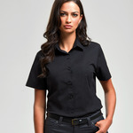 Premier Ladies Short Sleeve Stretch Fit Poplin Shirt