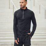 Tombo Long Sleeve Zip Neck Performance Top