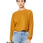 Women's Crop Raglan Fleece Crewneck Sweatshirt