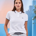 Women's classic fit tipped polo