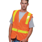 Unisex USA-Made ANSI Solid Surveyor's Vest Class 2