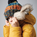 Junior Corkscrew Pom Pom Beanie