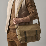 Heritage waxed canvas messenger