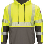 Men's Hi-Visibility Color-Blocked Hooded Sweatshirt