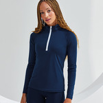 Women's TriDri® long sleeve performance ¼ zip