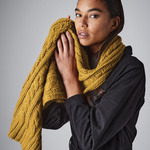 Cable Knit Melange Scarf