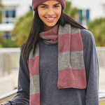 Rugby-Striped Knit Scarf