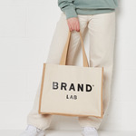 Brand Lab Jute and Canvas Shopper