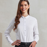 Premier Ladies Banded Collar Grandad Shirt