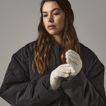 Cosy ribbed-cuff gloves