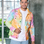 Tie-dye denim jacket