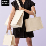 Recycled premium canvas stand-up shopper