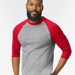 Unisex Heavy Cotton™ Raglan Three-Quarter Sleeve T-Shirt