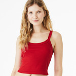 Bella Ladies Micro Rib Spaghetti Strap Tank Top