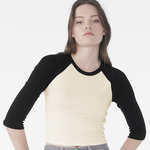 Bella Ladies Micro Rib 3/4 Raglan Baby T-Shirt