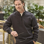 Tee Jays Ribbed Interlock Half Zip Sweatshirt