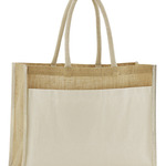 Westford Mill Cotton Pocket Natural Starched Jute Shopper