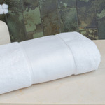 Organic bath sheet with printable border